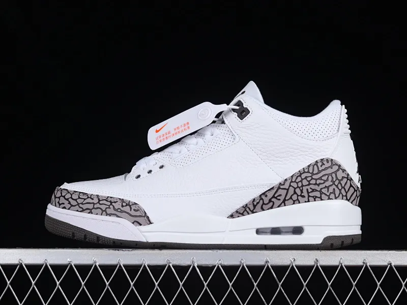 All categories Air Jordan Jordan series basketball shoes Air Jordan 3 Air Jordan 3 "Mocha" AJ3 Joe 3 Mocha white coffee burst pattern replica basketball shoes 136064-122